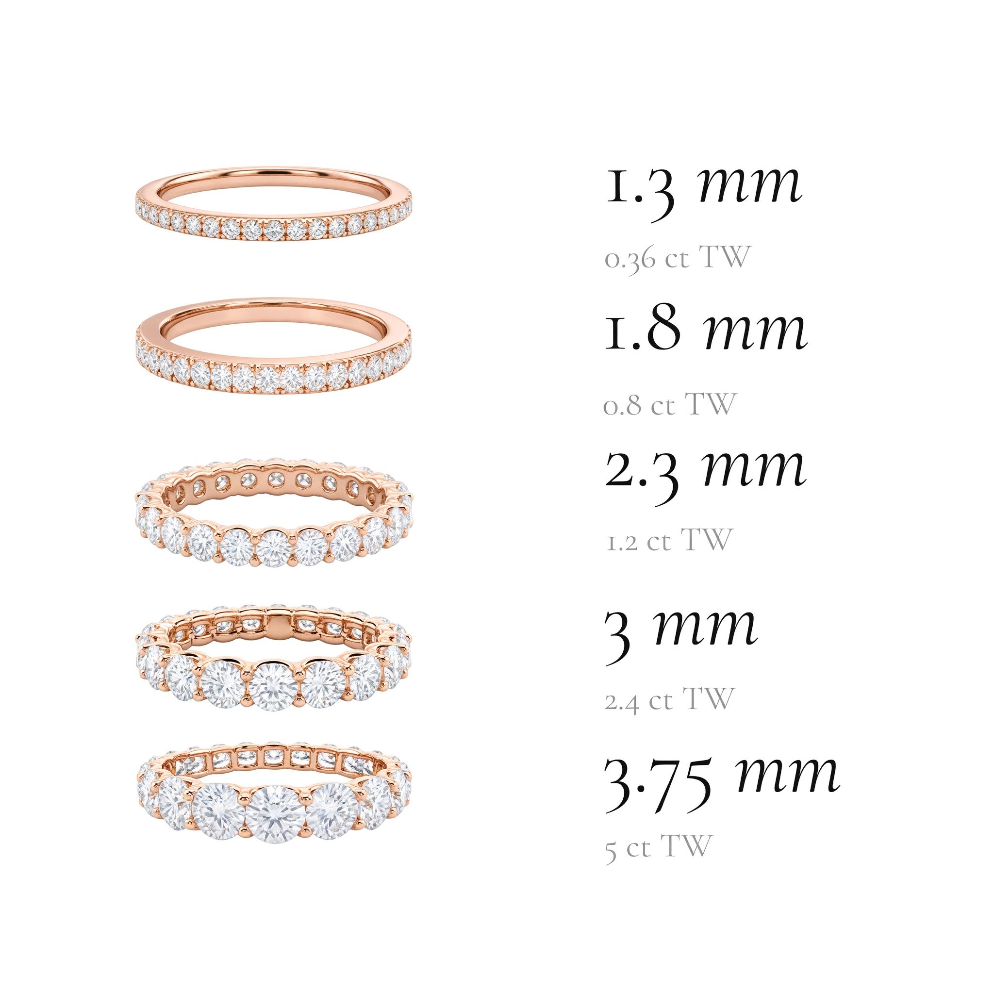 La Ronde® Diamond Eternity Band 2.3mm, 14K Rose Gold