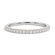 DEMAIN Diamonds Eternity Band Ring in Platinum set with lab grown diamonds - Front view