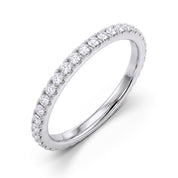 DEMAIN Diamonds Eternity Band Ring in Platinum set with lab grown diamonds - 3/4 angle of view