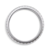 DEMAIN Diamonds Eternity Band Ring in Platinum set with lab grown diamonds - Top down view