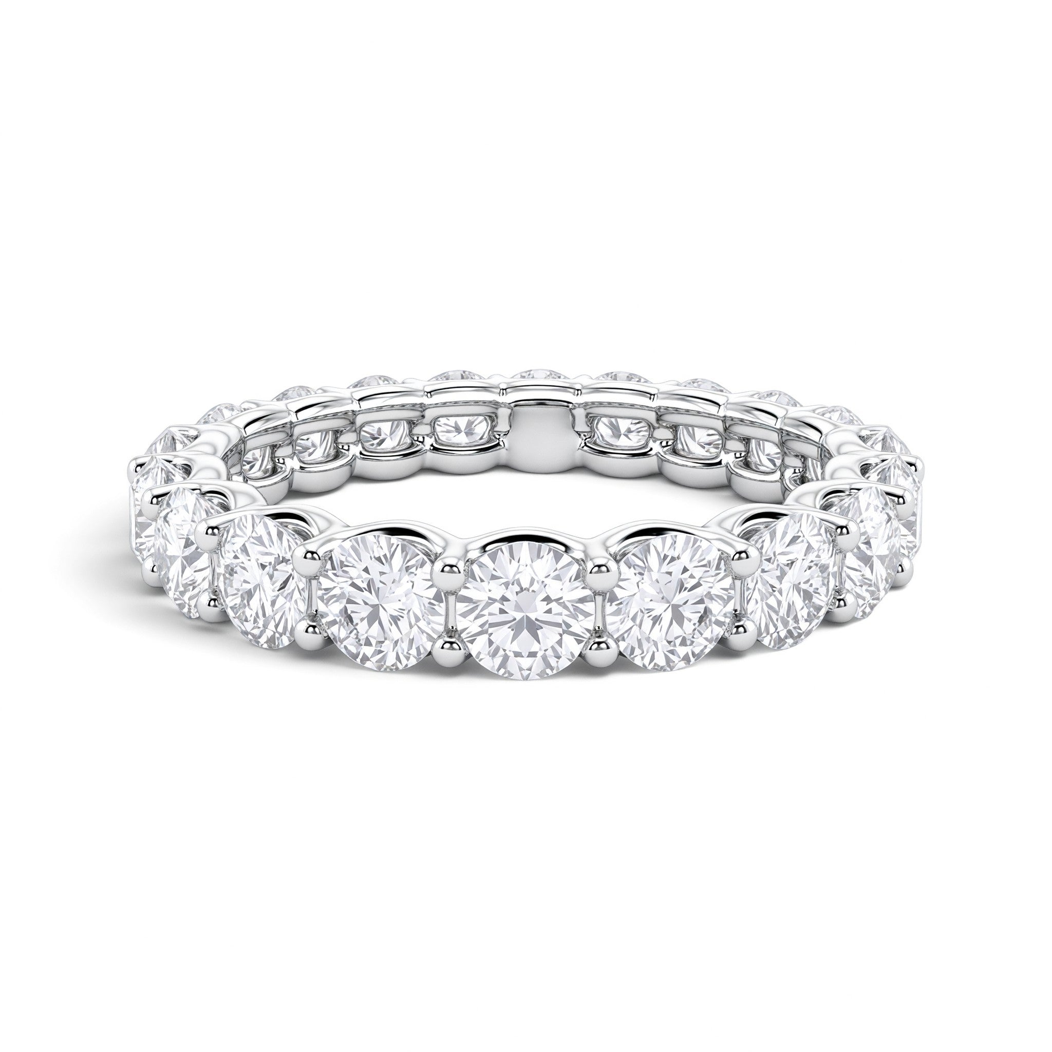 La Ronde® Diamond Eternity Band 3mm, 14K White Gold