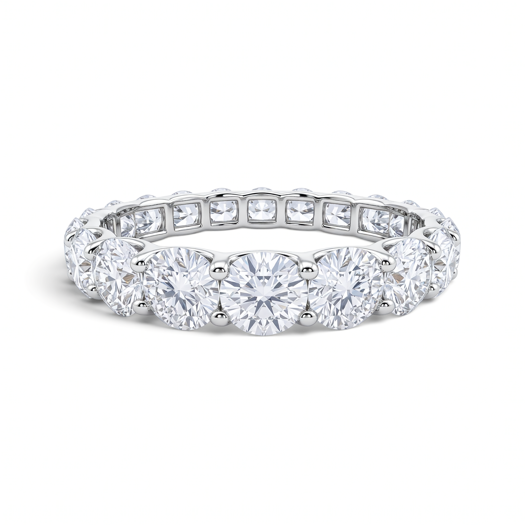 La Ronde® Diamond Eternity Band 3.75mm, 14K White Gold