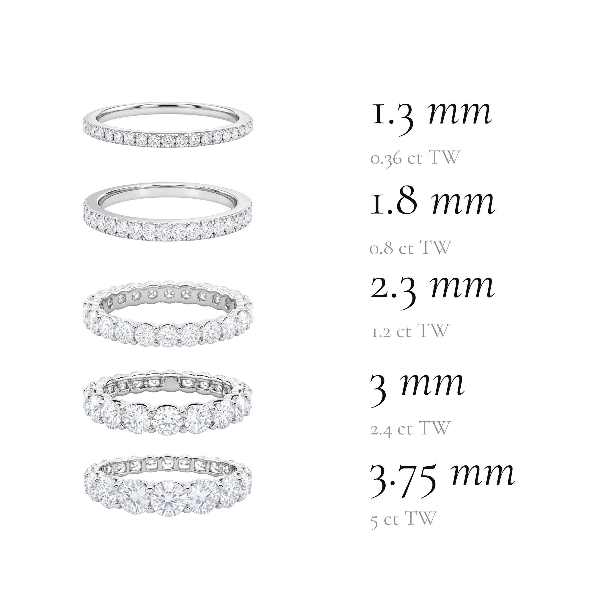 La Ronde® Diamond Eternity Band 3.75mm, 14K White Gold