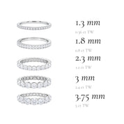 La Ronde® Diamond Eternity Band 1.3mm, 14K White Gold