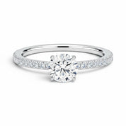 La Ronde® Pavé Solitaire 1ct Diamond Ring, Platinum