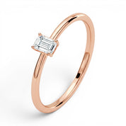 L'Emeraude® Solitaire 0.5ct Diamond Ring, 14K Rose Gold