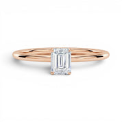 L'Emeraude® Solitaire 1ct Diamond Ring, 14K Rose Gold