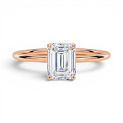 L'Emeraude® Solitaire 2ct Diamond Ring, 14K Rose Gold