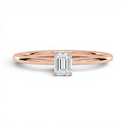 L'Emeraude® Solitaire 0.5ct Diamond Ring, 14K Rose Gold