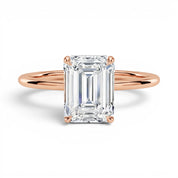 L'Emeraude® Solitaire 3ct Diamond Ring, 14K Rose Gold
