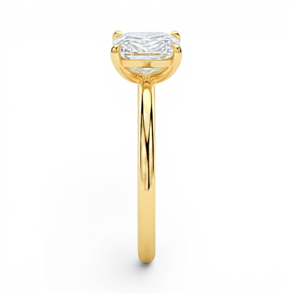 L'Emeraude® Solitaire 2ct Diamond Ring, 14K Yellow Gold