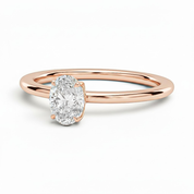 L'Ovale® Solitaire 0.5ct Diamond Ring, 14K Rose Gold