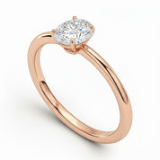 L'Ovale® Solitaire 0.5ct Diamond Ring, 14K Rose Gold