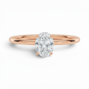 L'Ovale® Solitaire 1ct Diamond Ring, 14K Rose Gold
