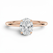 L'Ovale® Solitaire 2ct Diamond Ring, 14K Rose Gold