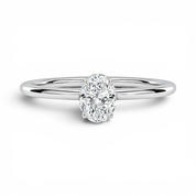 L'Ovale® Solitaire 0.5ct Diamond Ring, Platinum
