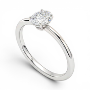 L'Ovale® Solitaire 0.5ct Diamond Ring, Platinum