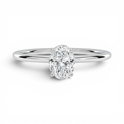 L'Ovale® Solitaire 1ct Diamond Ring, Platinum