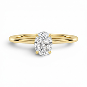 L'Ovale® Solitaire 1ct Diamond Ring, 14K Yellow Gold