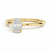 L'Ovale® Solitaire 1ct Diamond Ring, 14K Yellow Gold