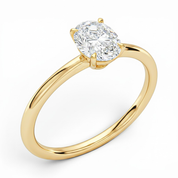 L'Ovale® Solitaire 1ct Diamond Ring, 14K Yellow Gold