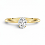 L'Ovale® Solitaire 0.5ct Diamond Ring, 14K Yellow Gold