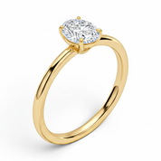 L'Ovale® Solitaire 0.5ct Diamond Ring, 14K Yellow Gold