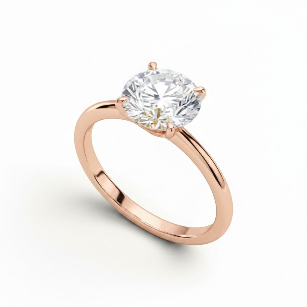 La Ronde® Solitaire 2ct Diamond Ring, 14K Rose Gold