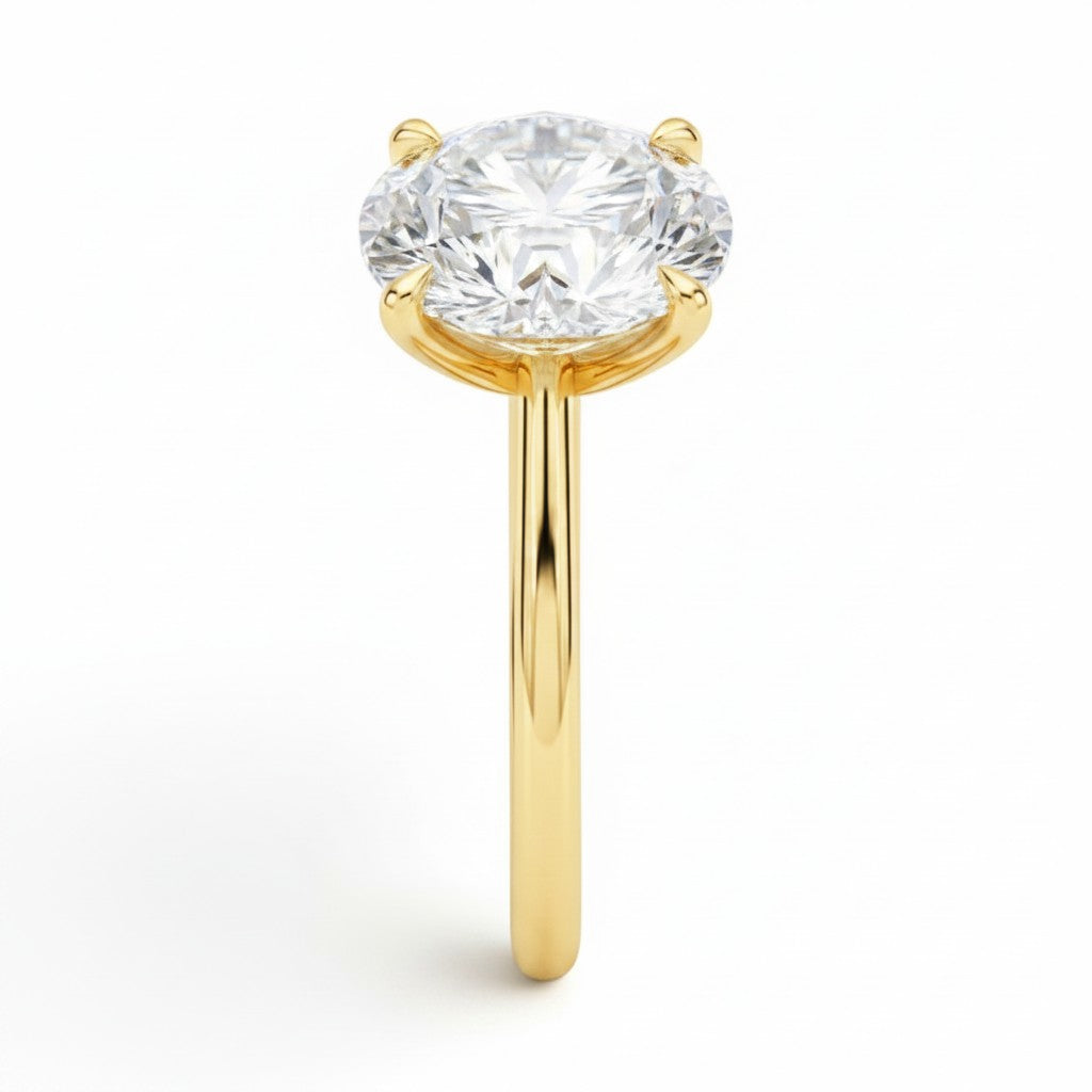 La Ronde® Solitaire 3ct Diamond Ring, 14K Yellow Gold
