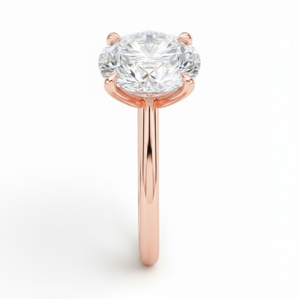 La Ronde® Solitaire 3ct Diamond Ring, 14K Rose Gold