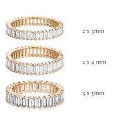 L'Emeraude® Diamond Eternity Band 2x3mm, 14K Rose Gold
