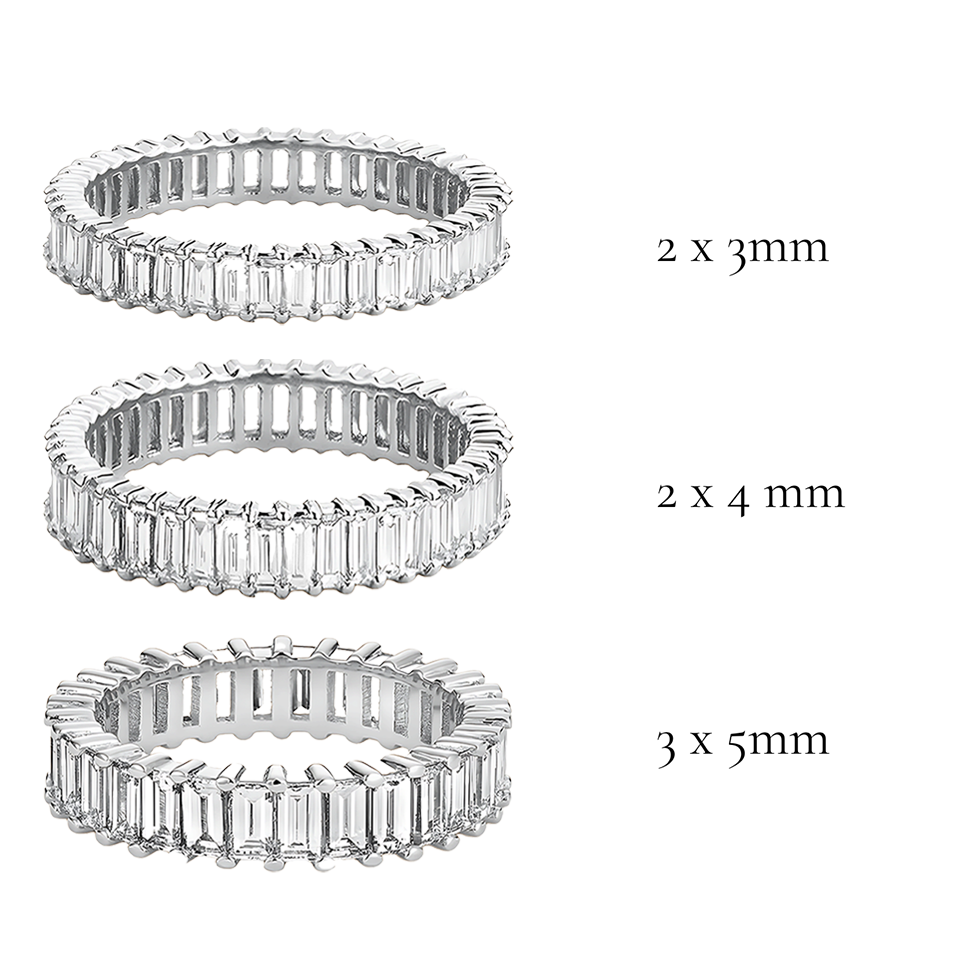 L'Emeraude® Diamond Eternity Band 3x5mm