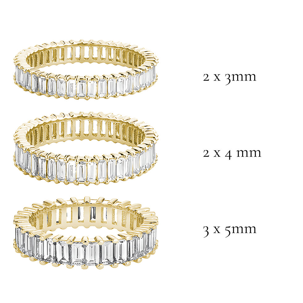 L'Emeraude® Diamond Eternity Band 2x4mm