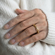 Waves Diamond Ring, 14K Gold