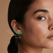 L'Emeraude® Emerald Stud Earrings, 14K White Gold