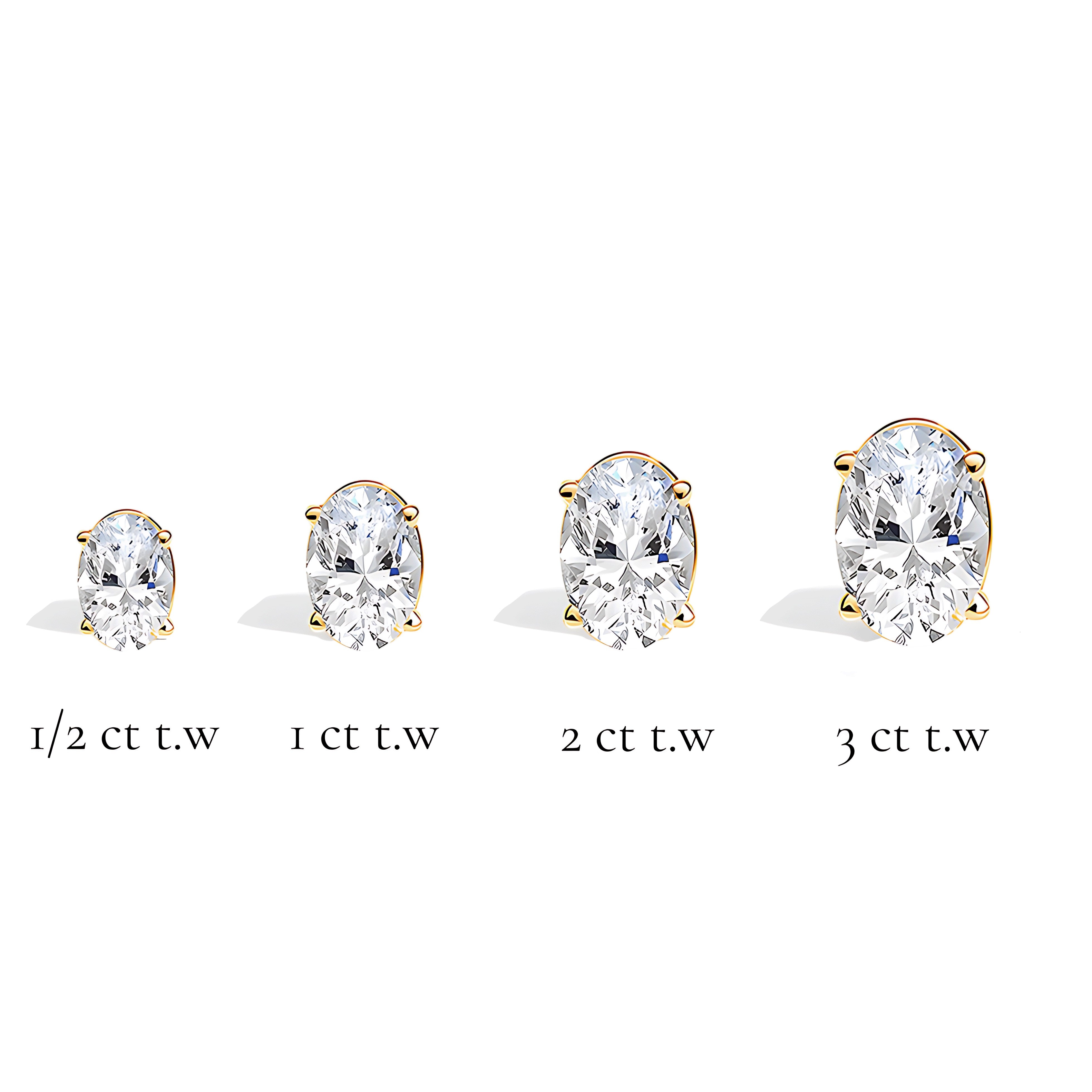 L'Ovale® Diamond Stud Earrings, Gold Vermeil