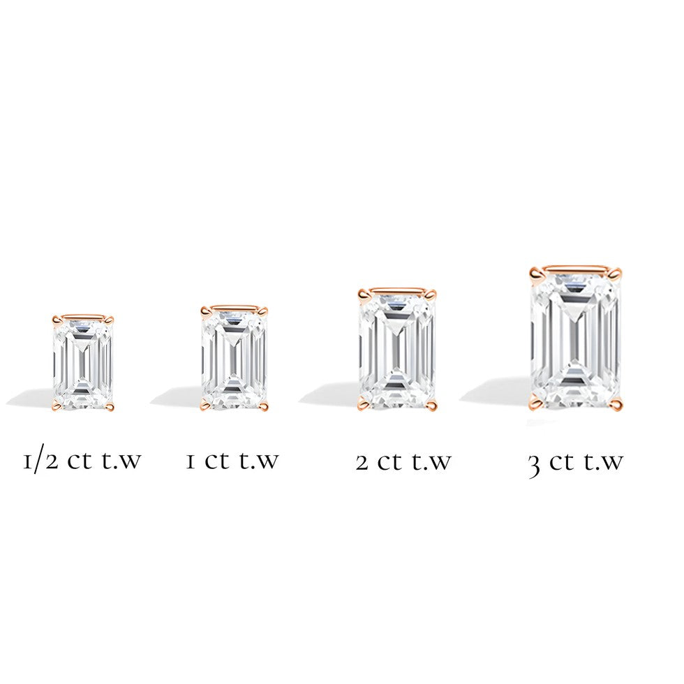 L'Emeraude® Diamond Stud Earrings, 14K Rose Gold