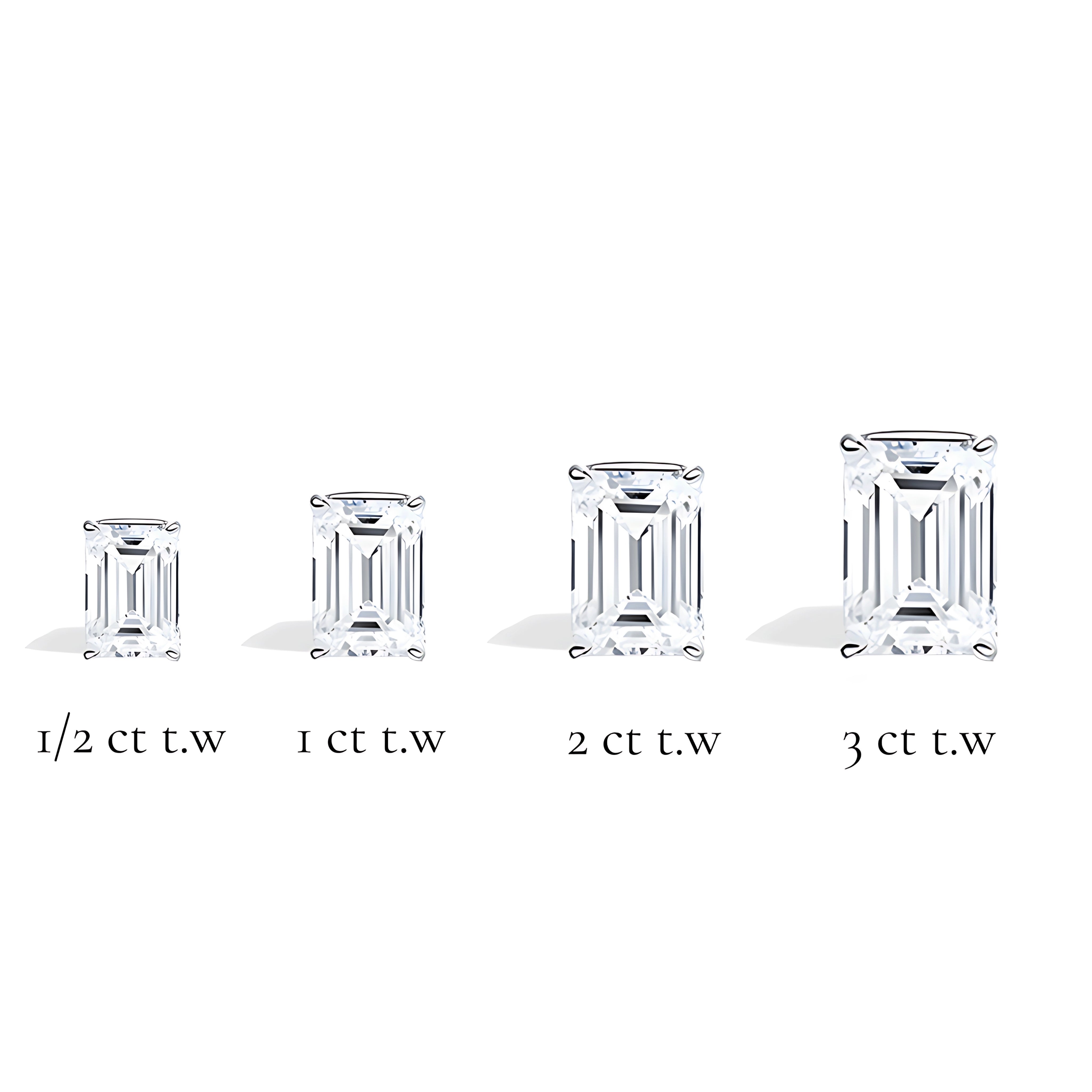 L'Emeraude® Diamond Stud Earrings, 14K White Gold