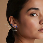 L'Emeraude® Sapphire Stud Earrings, 14K Rose Gold
