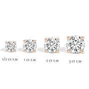 La Ronde® Diamond Stud Earrings, 14K Rose Gold
