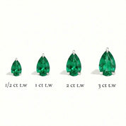 La Poire® Emerald Stud Earrings, Platinum