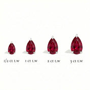 La Poire® Ruby Stud Earrings, Sterling Silver