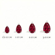 La Poire® Ruby Stud Earrings, 14K White Gold