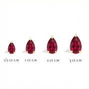 La Poire® Ruby Stud Earrings, 14K Gold