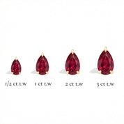 La Poire® Ruby Stud Earrings, Gold Vermeil