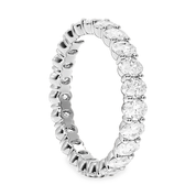 L'Ovale® Diamond Eternity Band 2x4mm (Platinum)