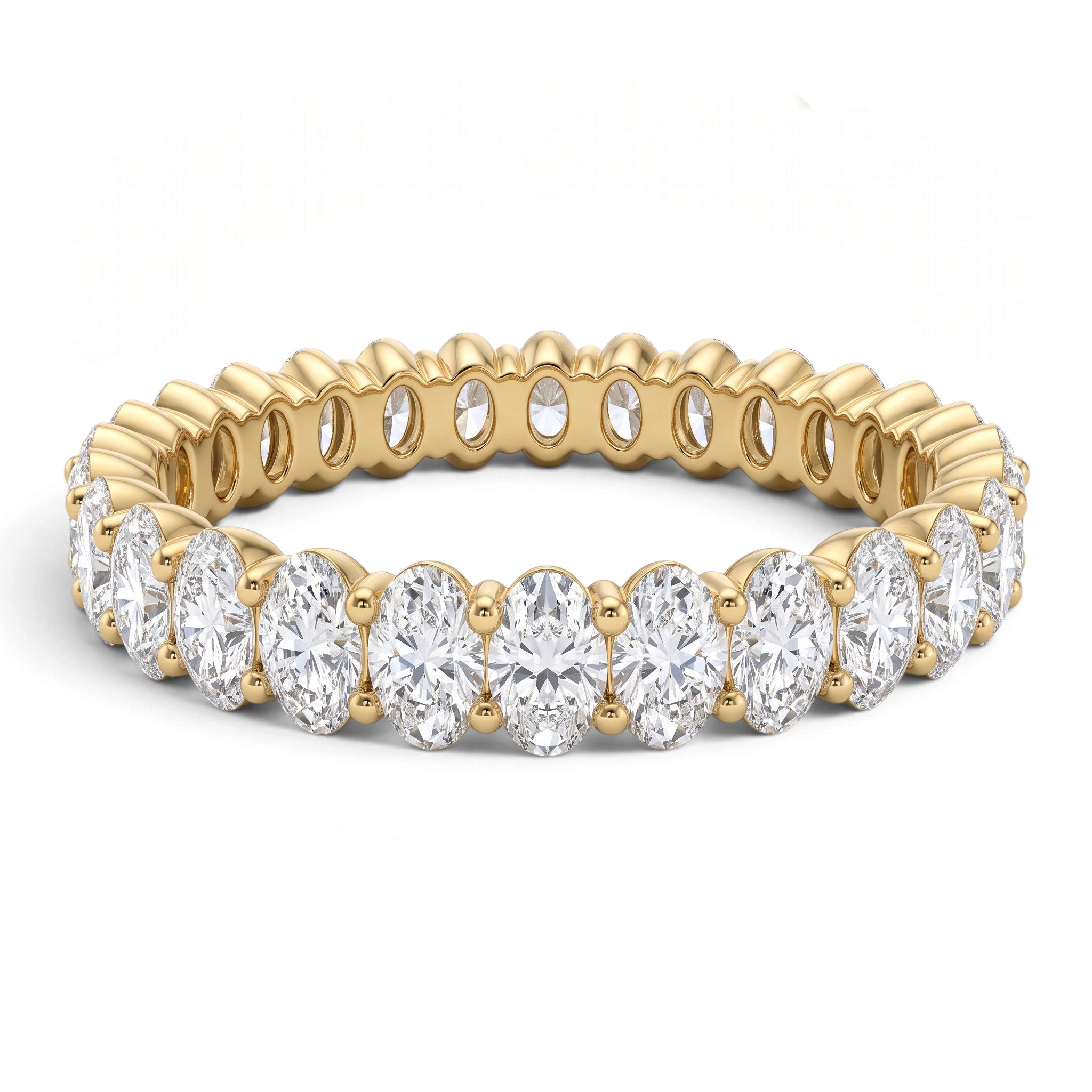 L'Ovale® Diamond Eternity Band 2x3mm, 14K Gold