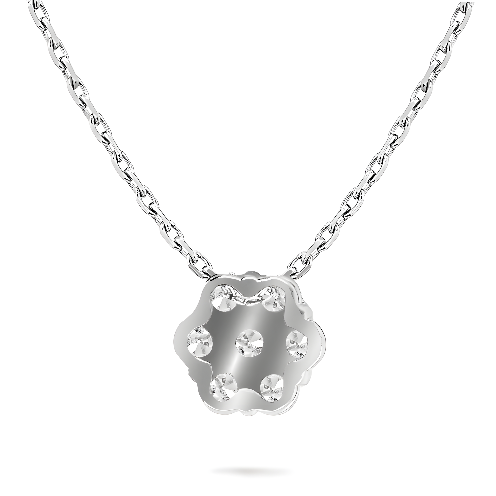 La Fleur® Diamond Pendant Necklace, 14K White Gold