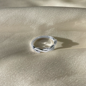 Waves Diamond Ring, Gold Vermeil
