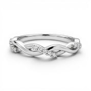Waves Diamond Ring, Platinum